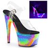 Pleaser - ADORE708GXY Sandale à bride à la cheville, Pole dance chaussures - Chaussures de pole dance - Multicolore/Transparent Product image